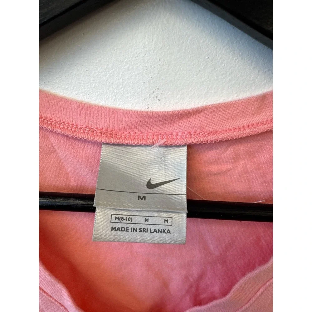 Vintage Nike Shirt Womens Medium Pink Sleeveless‎ V Neck Athletic Tank Top Y2K